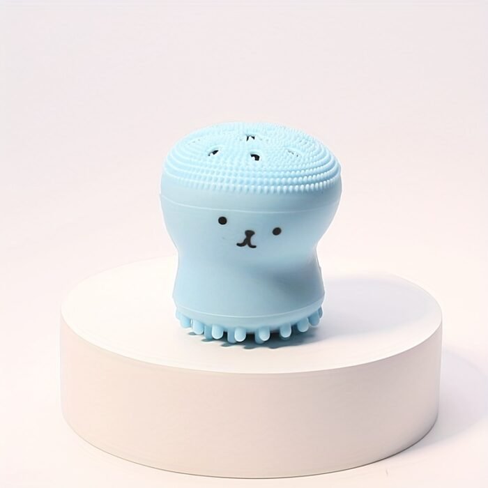 1pc Octopus-Shaped Bubble Maker, Silicone Facial Cleansing Brush, Deep Cleanse Face, Makeup Removal Tool, Portable Multi-functional Beauty Gadget For Gentle Deep Cleansing Massage - Image 3