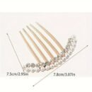 1pc Elegant and Hair Comb- Beautify Curly Hair, Unscented Alloy Side Needle Accessory, Suitable Long Hair