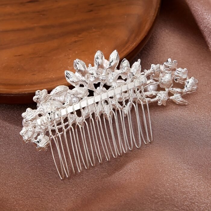 Elegant Exquisite Romantic Glamorous Flower Hair Comb, Women Girls Casual Party Wedding Supplies, Princess Fairy Style Bridal Fresh Hair Accessories, Gift Photo Props - Image 14