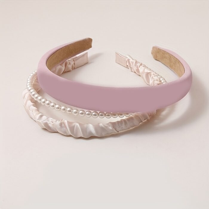 5pcs Women's Vintage Port Style Beautiful Hair Hoop, Cloth Hair Hoop, Outside Wear Girls Round Face Cute Versatile Hair Accessories Set - Image 11