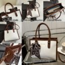 2025 New Women's Stylish Crossbody Bag with Detachable Strap - Coffee/Red/Black, Large Capacity Zipper Closure, Decorative Bow & Textured Design for Commuting, Casual & Professional Use, Versatile Accessory, Goldtoned Edges