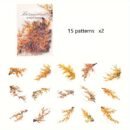30-Pack Plant Floral Branch PET Decorative Stickers, Mixed Color Self-Adhesive Plastic Craft Embellishments with Crystal Accents, Glossy Finish, Irregular Shapes for Scrapbooking and Journaling