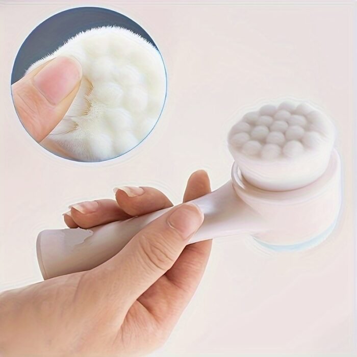 2-In-1 Silicone Face Cleanser - Gentle Exfoliation & Massage, Dual Soft Brushes Suitable for All Skin Types, Fragrance-Free - Image 8