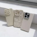 Set of 3 White Minimalist Phone Cases Designed to Prevent Drops, Compatible with Iphone Models 16, 16 Pro Max, 16 Plus, 16 Pro, 15, 14, 13, 12, 11, X, XR, XS Max, 7 Plus, 8 Plus, 7, 8, And SE2. A Stylish And Cute Mobile Phone Case for Women.