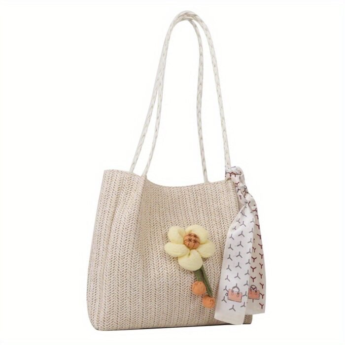 3 Styles Available Women'S Woven Crossbody Bag with Large Capacity, Summer Handbag Shoulder Bag, Beach Tote Bag, Suitable for Outings, Vacation Travel, Shopping - Image 4