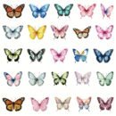 [Waterproof Stickers] 50pcs Vibrant Butterfly Stickers | Waterproof PET Adhesive | For Laptops, Scrapbooks, DIY Projects, Skateboards, Guitars, Helmets & Mugs | By YWWBLD