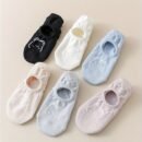 6 Pairs Cartoon Animal Socks, Cute All-match Breathable Invisible Socks, Women's Stockings & Hosiery