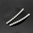 Elegant Pearl Hair Clip Comb for Women, Plastic Side Hairpin Accessory, Non-Feathered Hair Styling Tool for Bangs and Flyaways, Hair Accessories