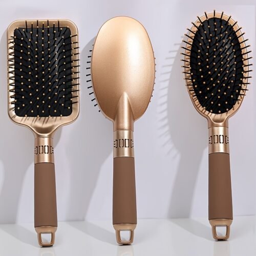1pc GOLOVEJOE Styling Brush - Oval & Square Airbag Combs with Nylon Bristles for Smooth, Shiny Hair - Durable ABS Handle for Scalp Massage & Styling, Hair Styling Tools|Sleek Finish Brush|Ergonomic Design, Hair Brush