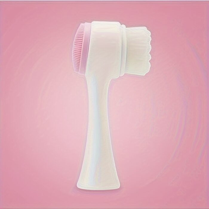 2-In-1 Silicone Face Cleanser - Gentle Exfoliation & Massage, Dual Soft Brushes Suitable for All Skin Types, Fragrance-Free - Image 7