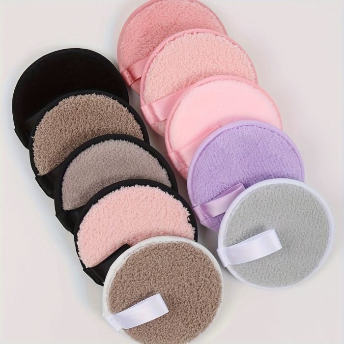 5pcs SoftTouch Reusable Double-Sided Facial Puffs - Gentle Hydrophilic PU Material for Effective Cleansing, Makeup Removal, and Bathing - Suitable for All Skin Types, Unscented, and Easy to Clean - Image 14