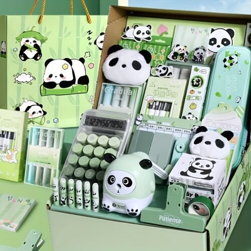 14pcs Panda-Themed Stationery Set - Premium Plastic Office Essentials for Everyday Use & School Rewards