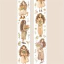 1 Roll/Pack, 8 Rolls/Pack Bouquet Girl Series PET Tape, Cute Artistic INS Style Girl Floral Material, Scrapbook Sticker