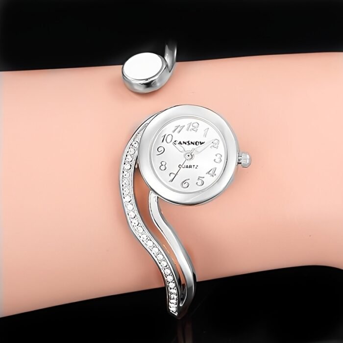 Luxury Ladies' Novelty Bracelet Watch, Round Alloy Case, Quartz Movement, Non, Gift for Her - Image 9
