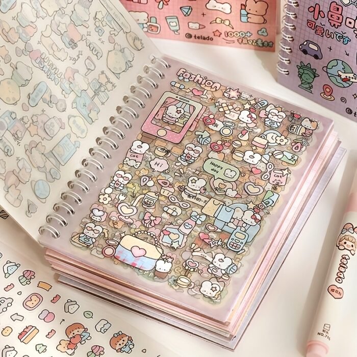 16 Sheets Little Nose Bridge 3.0 Sticker Book - Cute Cartoon & Travel-Themed Decals for Journals, Planners & DIY Crafts, Matte Finish, Self-Adhesive Paper, Perfect for Holiday & Birthday Gifts - Image 8