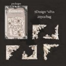 20-Pack Romantic Corner Series Sticker Set, 3D Scrapbooking Embellishments, DIY Craft Paper Niche Decorations for Scrapbooking, Journals, and Gift Decoration Accessories
