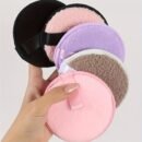5pcs SoftTouch Reusable Double-Sided Facial Puffs - Gentle Hydrophilic PU Material for Effective Cleansing, Makeup Removal, and Bathing - Suitable for All Skin Types, Unscented, and Easy to Clean