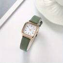 Ladies Square Quartz Watch with Faux Leather Strap And Zinc Alloy Case