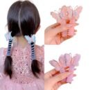 GUIJUI 2pcs Cute Butterfly Phone Cord Hair Ties for Kids, High Elasticity Resin Hair Bands, All-Season Daily & Casual Wear, Christmas & Valentine'S Day Gift, Knit Fabric Weaving Method