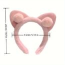 Soft Faux Fur Hair Clip With Rabbit Ear Design, Cute And Sweet Hair Accessory For Women, Perfect For Daily Wear, Party, Or Dance