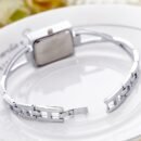 Elegant Vintage Rectangular Ladies' Wrist Watch, Luxury Quartz Movement Analog Display, Alloy Band & Case, Non, with Button Battery for Fashion Accessory