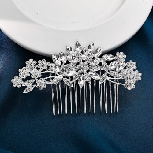 Elegant Exquisite Romantic Glamorous Flower Hair Comb, Women Girls Casual Party Wedding Supplies, Princess Fairy Style Bridal Fresh Hair Accessories, Gift Photo Props