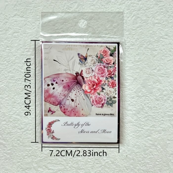One Pack of 30 Butterfly Floral Hand Account DIY Decoration Stickers - Image 9