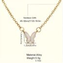 Elegant Butterfly Pendant Necklace for Women - Minimalist Golden-Tone Chain Jewelry, Versatile Daily Wear & Gift Idea, Year-Round Sophisticated Accessory, Butterfly Jewelry, Fashion Accessory, Chic Appearance, Delicate Design