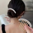 1pc Elegant and Hair Comb- Beautify Curly Hair, Unscented Alloy Side Needle Accessory, Suitable Long Hair