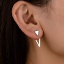 [1 Pair Chic Triangle Earrings] 1 Pair Chic Minimalist Triangle Design Earrings - Versatile & Trendy, Alloy with Iron Posts, Perfect for Casual Attire