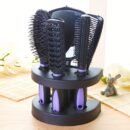 5pcs Unisex Professional Hair Styling Set, Scalp Massage, Detangling Brushes, Airbag Comb, Makeup Mirror, Unscented, for Normal Relaxed Textured Hair
