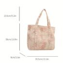 1pc Women's Floral Print Tote Shoulder Bag - Stylish & Spacious Design with Secure Zip Closure, Dual Reinforced Handles, Multiple Pockets - Durable Fabric for Work, College, Travel & Everyday Use (Pink/Red/Blue), College Accessory