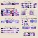 Journal Scrapbooking Supplies Kit - Aesthetic Journaling Set Bullet Journals Material, Large Collection for Girls Women Adults Beginners, Arts Craft Ephemera