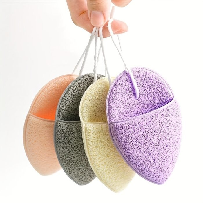 3pcs Adult Exfoliating Facial Cleansing Sponges, Latex-Free, Unscented, Makeup Remover, Deep Blackhead Removal, Glove Shape Skincare Tools for All Skin Types, Face Skin Care
