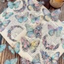 One Pack of 30 Butterfly Floral Hand Account DIY Decoration Stickers