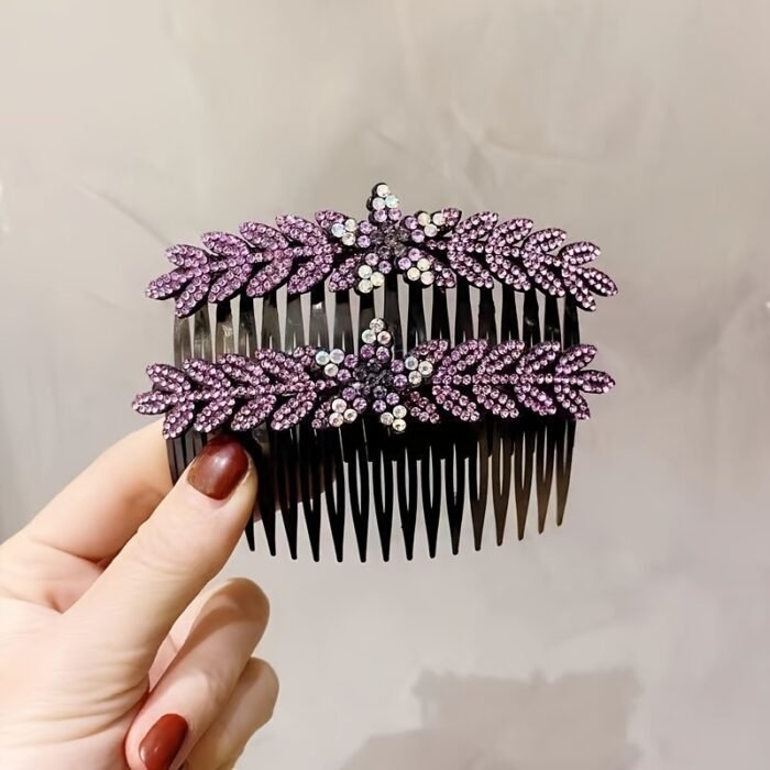 New Flower Hair Comb Hairpin Female Korean Version Temperament Versatile Hair Clip Loose Hair Insert Comb Bangs Comb Hair Fork Hair Headgear - Image 11