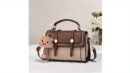 Stylish Women's Synthetic Leather Crossbody Bag - Lightweight, Versatile, and Secure Zip Closure with Adjustable Strap, Black & Brown Two-Tone Design, Perfect for Casual Everyday Use