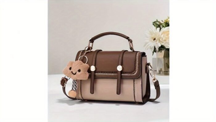 Stylish Women's Synthetic Leather Crossbody Bag - Lightweight, Versatile, and Secure Zip Closure with Adjustable Strap, Black & Brown Two-Tone Design, Perfect for Casual Everyday Use - Image 14