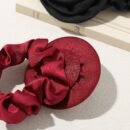 1pc Elegant Rose Flower Scrunchie, Korean Style Fabric Hair Tie, Simple Solid Color, Floral Hair Accessory for Women, Single Pack