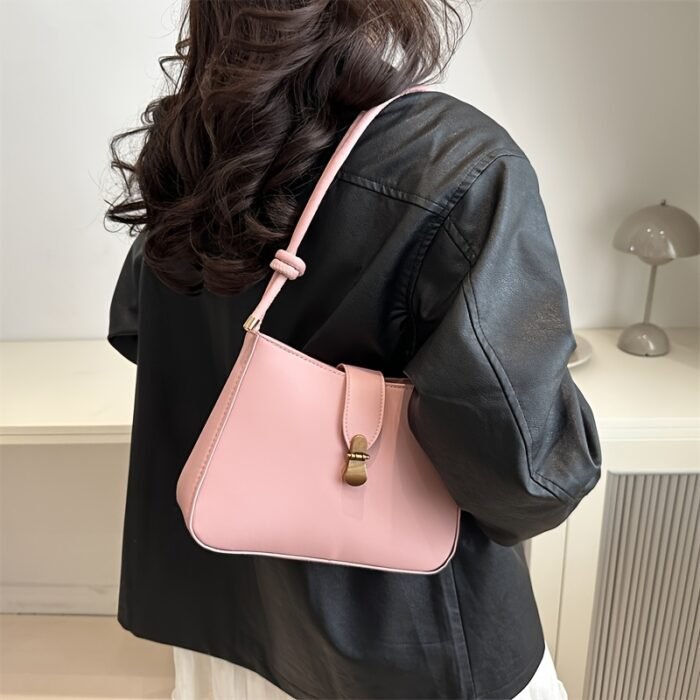 2025 Fashion Minimalist Crescent Underarm Bag for Women, Lightweight, Casual Street Style, Solid Color, Single Strap, Polyester Lined, Ideal for Daily Commute and Parties, Purs - Image 14