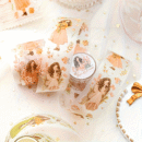 1 Roll/Pack, 8 Rolls/Pack Bouquet Girl Series PET Tape, Cute Artistic INS Style Girl Floral Material, Scrapbook Sticker