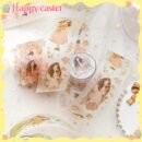 1 Roll/Pack, 8 Rolls/Pack Bouquet Girl Series PET Tape, Cute Artistic INS Style Girl Floral Material, Scrapbook Sticker