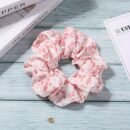 1pc Korean Style Large Floral Scrunchie - Soft Fabric, Ruffled Design, Elastic Hair Band for Women, Perfect for High Ponytails, Beach Outings, and Casual Wear, Ponytail Holder|Floral Print Scrunchie|Easycare Fabric, Cute Hair Accessorie