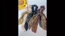 3pcs of Floral Ribbon Hair Bands, Double Layer Floral Hair Bands, Bow Temperament Elegant Senior Sense of Floral Ribbon, Fashion Head Ropes, Small Scarves, Fresh Sweet Ponytail Hair Accessories