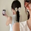 New lace bow, large intestine headband, Korean version hair accessory, sweet headband, cute headband, rubber band, stylish headband accessory