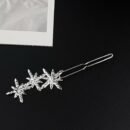 2pcs Sparkling Rhinestone Star Hair Clips for Women - Elegant Alloy Side & Bangs Barrettes, Sweet Style