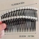 Elegant Pearl Hair Clip Comb for Women, Plastic Side Hairpin Accessory, Non-Feathered Hair Styling Tool for Bangs and Flyaways, Hair Accessories