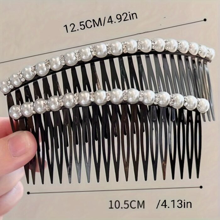Elegant Pearl Hair Clip Comb for Women, Plastic Side Hairpin Accessory, Non-Feathered Hair Styling Tool for Bangs and Flyaways, Hair Accessories - Image 6