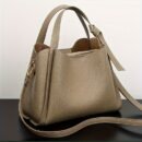 Lightweight PU Leather Fashion Shoulder Bag for Women - Adjustable Crossbody Handbag with Secure Zip Closure, Solid Color Design, Polyester Lining, Chic Bucket Style, Versatile Occasion Accessory, Baigou Crafted