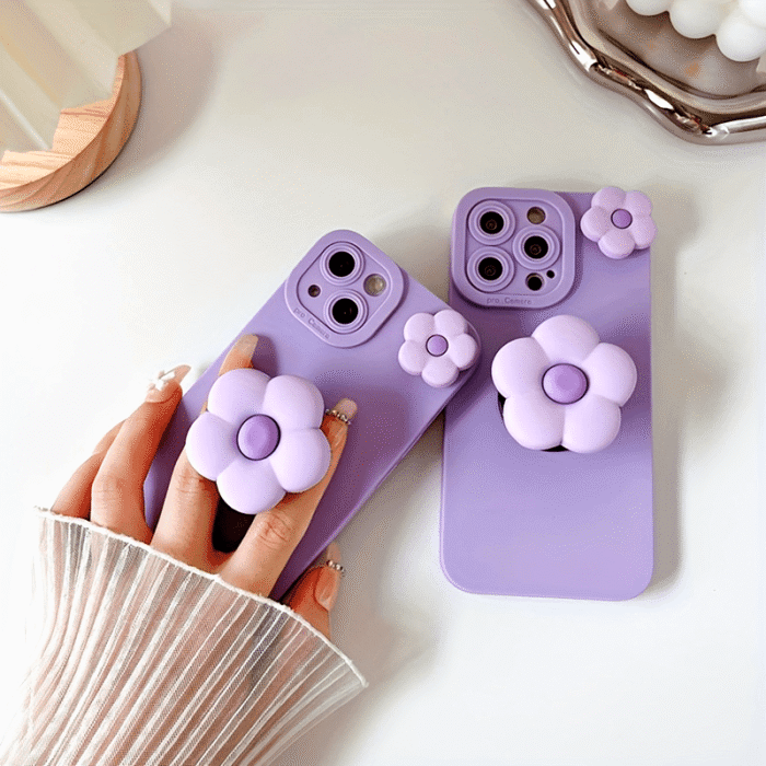 Creative daisy stand phone case - Image 9